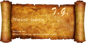 Theisz Gyula névjegykártya